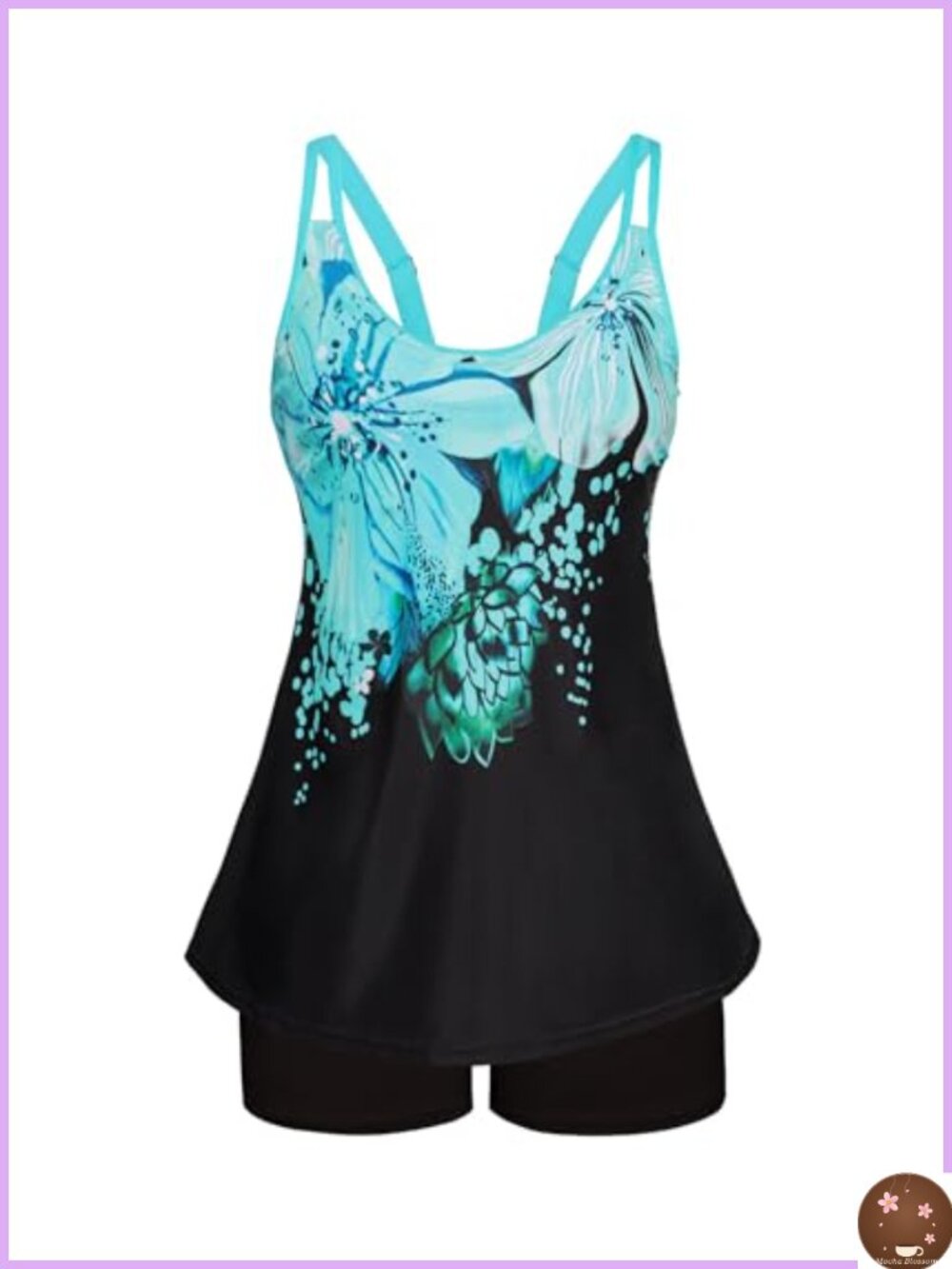 Tummy Control Tankini Swimsuit for Women 2 Piece with Boyshorts